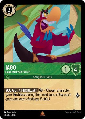 Iago - Loud-Mouthed Parrot, The First Chapter