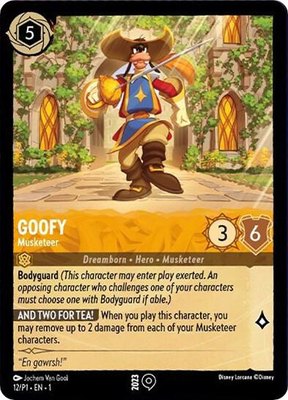 Goofy - Musketeer, Disney Lorcana Promo Cards