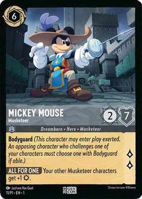 Mickey Mouse - Musketeer, Disney Lorcana Promo Cards