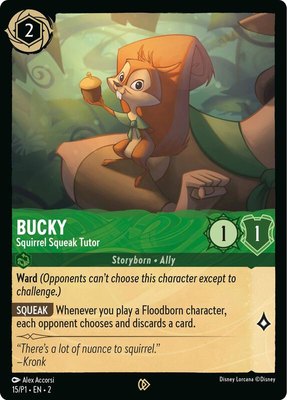 Bucky - Squirrel Squeak Tutor, Disney Lorcana Promo Cards