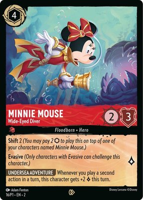 Minnie Mouse - Wide-Eyed Diver, Disney Lorcana Promo Cards