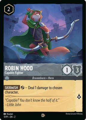 Robin Hood - Capable Fighter, Disney Lorcana Promo Cards