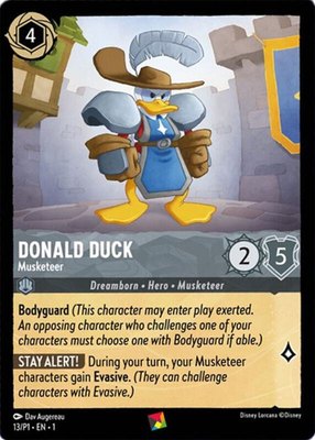 Donald Duck - Musketeer, Disney Lorcana Promo Cards