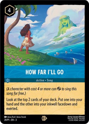 How Far I'll Go, Disney Lorcana Promo Cards