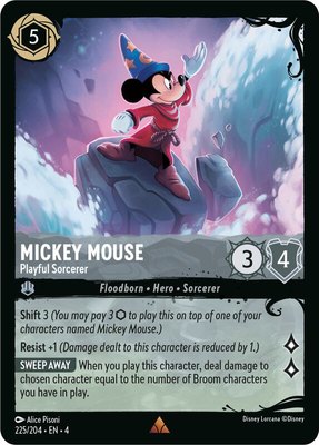 Mickey Mouse - Playful Sorcerer (225/204), Illumineer's Quest: Deep Trouble