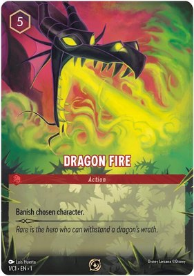 Dragon Fire (1/C1), Disney Lorcana Promo Cards