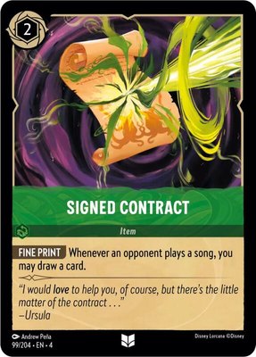 Signed Contract, Ursula's Return