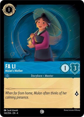 Fa Li - Mulan's Mother, Ursula's Return
