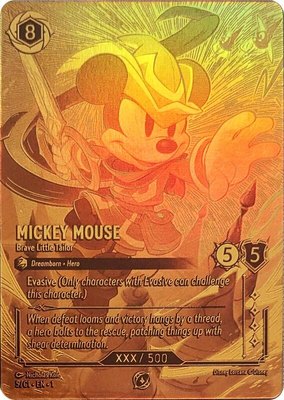 Mickey Mouse - Brave Little Tailor (Serial Numbered), Disney Lorcana Promo Cards