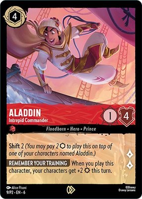 Aladdin - Intrepid Commander, Disney Lorcana Promo Cards