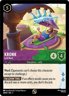 Kronk - Laid Back, Disney Lorcana Promo Cards