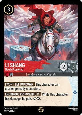 Li Shang - Newly Promoted, Disney Lorcana Promo Cards