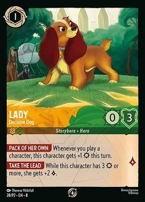 Lady - Decisive Dog, Disney Lorcana Promo Cards