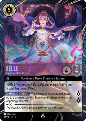 Belle - Accomplished Mystic, Disney Lorcana Promo Cards