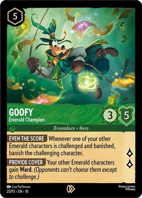 Goofy - Emerald Champion, Disney Lorcana Promo Cards