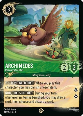 Archimedes - Resourceful Owl, Disney Lorcana Promo Cards