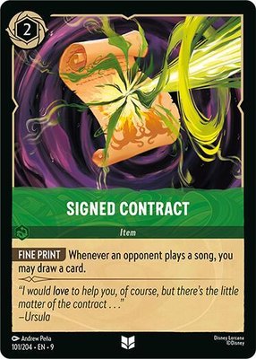 Signed Contract, Fabled