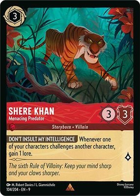 Shere Khan - Menacing Predator, Fabled