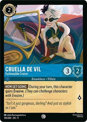 Cruella De Vil - Fashionable Cruiser, Fabled