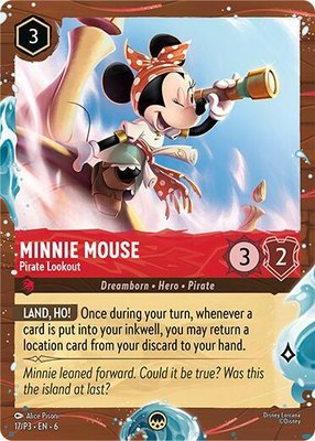 Minnie Mouse - Pirate Lookout (Disney Cruise Promo), Disney Lorcana Promo Cards