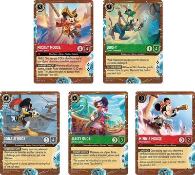 Disney Cruise Promos (Set of 5), Disney Lorcana Promo Cards