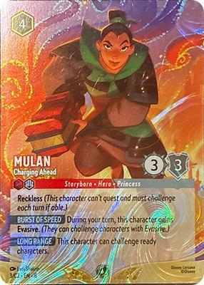 Mulan - Charging Ahead (Foil), Disney Lorcana Promo Cards