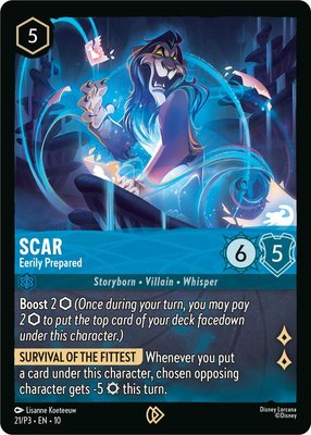 Scar - Eerily Prepared, Disney Lorcana Promo Cards