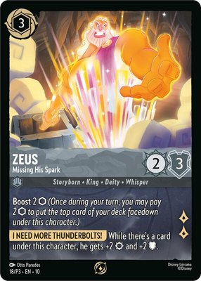 Zeus - Missing His Spark, Disney Lorcana Promo Cards