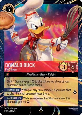 Donald Duck - Pie Slinger, Disney Lorcana Promo Cards