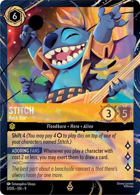 Stitch - Rock Star, Disney Lorcana Promo Cards