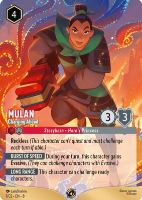 Mulan - Charging Ahead, Disney Lorcana Promo Cards