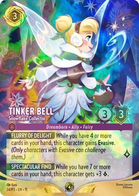 Tinker Bell - Snowflake Collector (Store Championship), Disney Lorcana Promo Cards