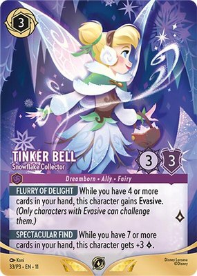Tinker Bell - Snowflake Collector (Store Championship Participant), Disney Lorcana Promo Cards