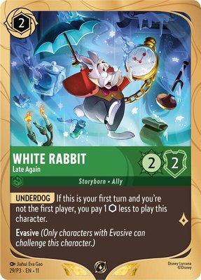 White Rabbit - Late Again, Disney Lorcana Promo Cards