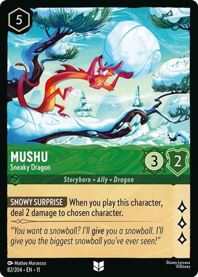 Mushu - Sneaky Dragon, Winterspell
