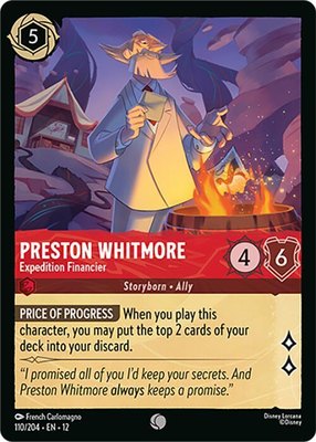 Preston Whitmore - Expedition Financier, Wilds Unknown