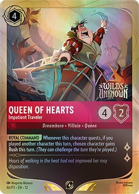 Queen of Hearts - Impatient Traveler, Disney Lorcana Promo Cards