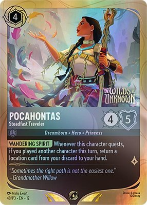 Pocahontas - Steadfast Traveler, Disney Lorcana Promo Cards