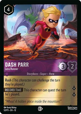 Dash Parr - Lava Runner, Disney Lorcana Promo Cards