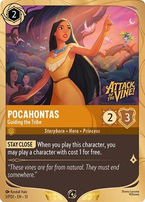 Pocahontas - Guiding the Tribe, Disney Lorcana Promo Cards
