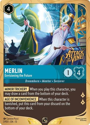 Merlin - Envisioning the Future, Disney Lorcana Promo Cards
