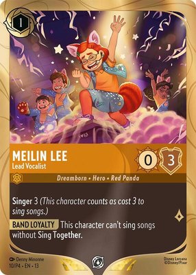 Meilin Lee - Lead Vocalist, Disney Lorcana Promo Cards
