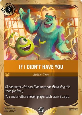 If I Didn't Have You, Disney Lorcana Promo Cards