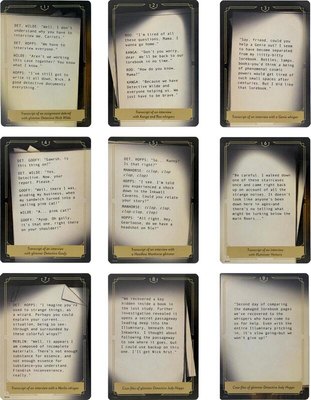 Whispers in the Well Case File Cards (Set of 18), Whispers in the Well