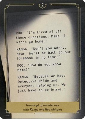 Whispers in the Well Case File Cards (2 of 18), Whispers in the Well