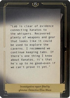 Whispers in the Well Case File Cards (15 of 18), Whispers in the Well