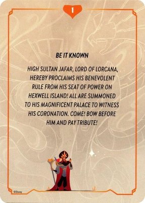 Reign of Jafar Lore Card (1 of 19), Reign of Jafar